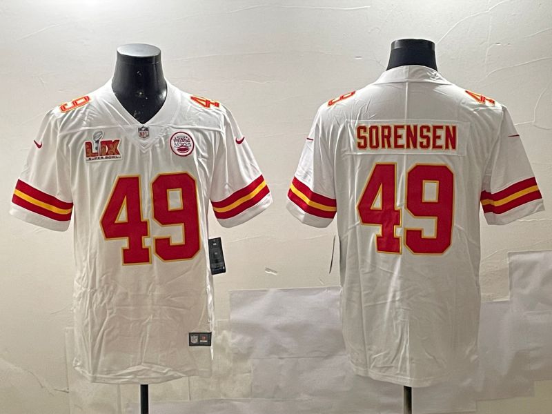Men Kansas City Chiefs #49 Sorensen White Second generations 2025 Nike Limited NFL Jersey style 5